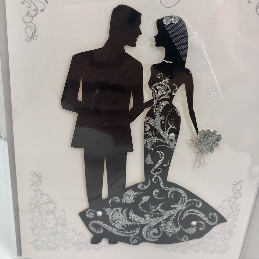 3D BURGOYNE CARD BRIDE AND GROOM WEDDING CARD